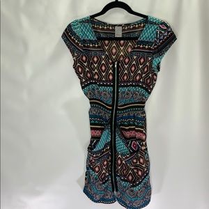 Multiple Color dress with pockets size s zipper